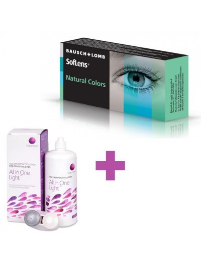 SofLens Natural Colors + Solution Cooper Vision All In One Light 360 ml